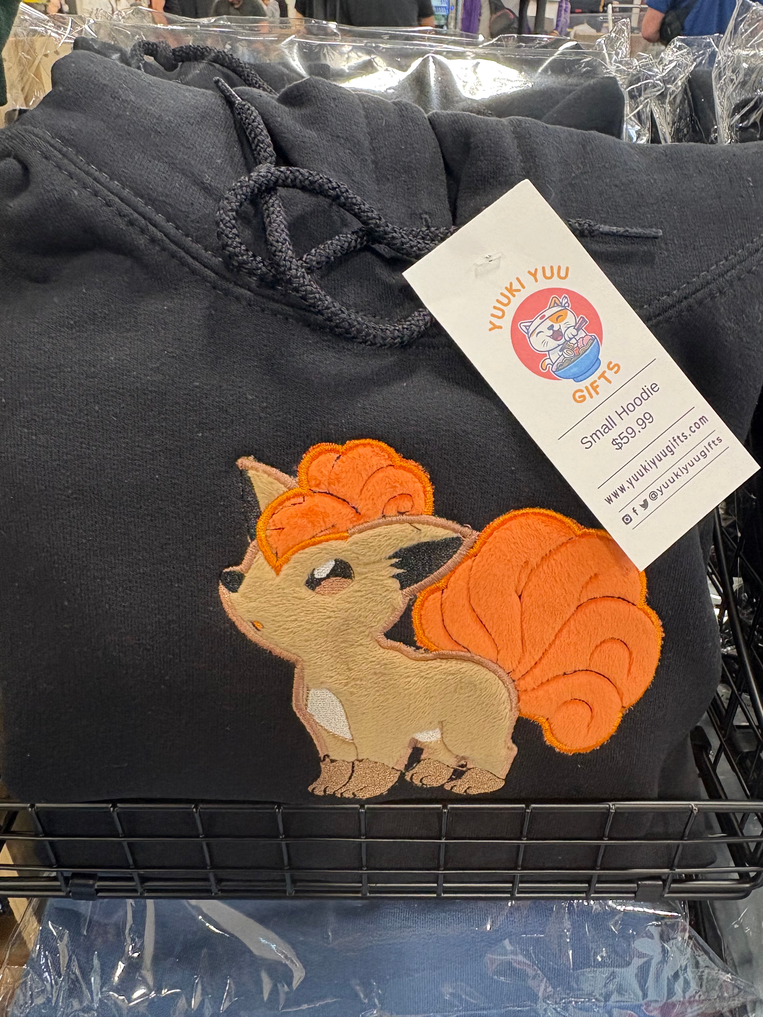 Vulpix Black Fuzzy Hoodie