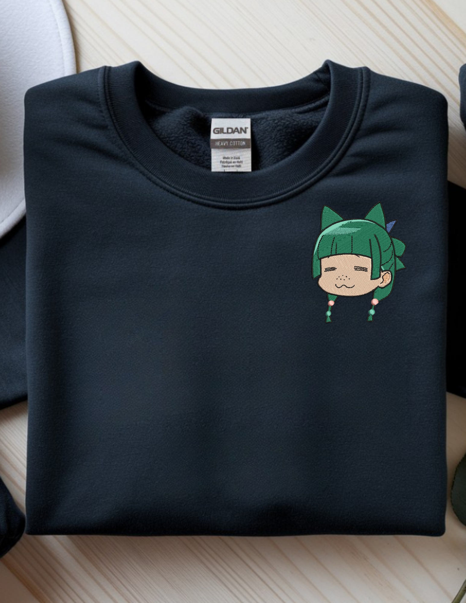 Mao Mao Crew Neck Pocket Black
