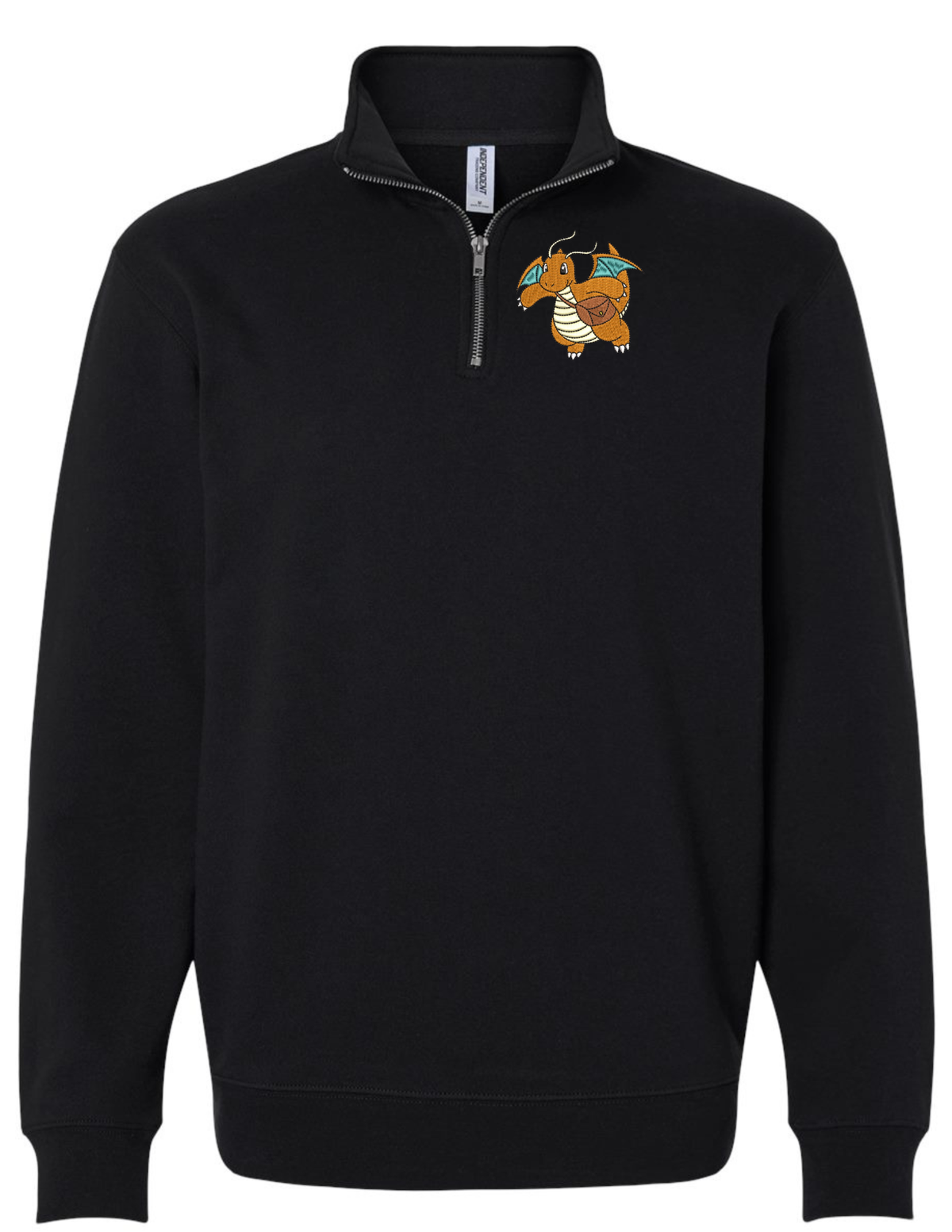 Dragonite Black 3/4 Zip Crew