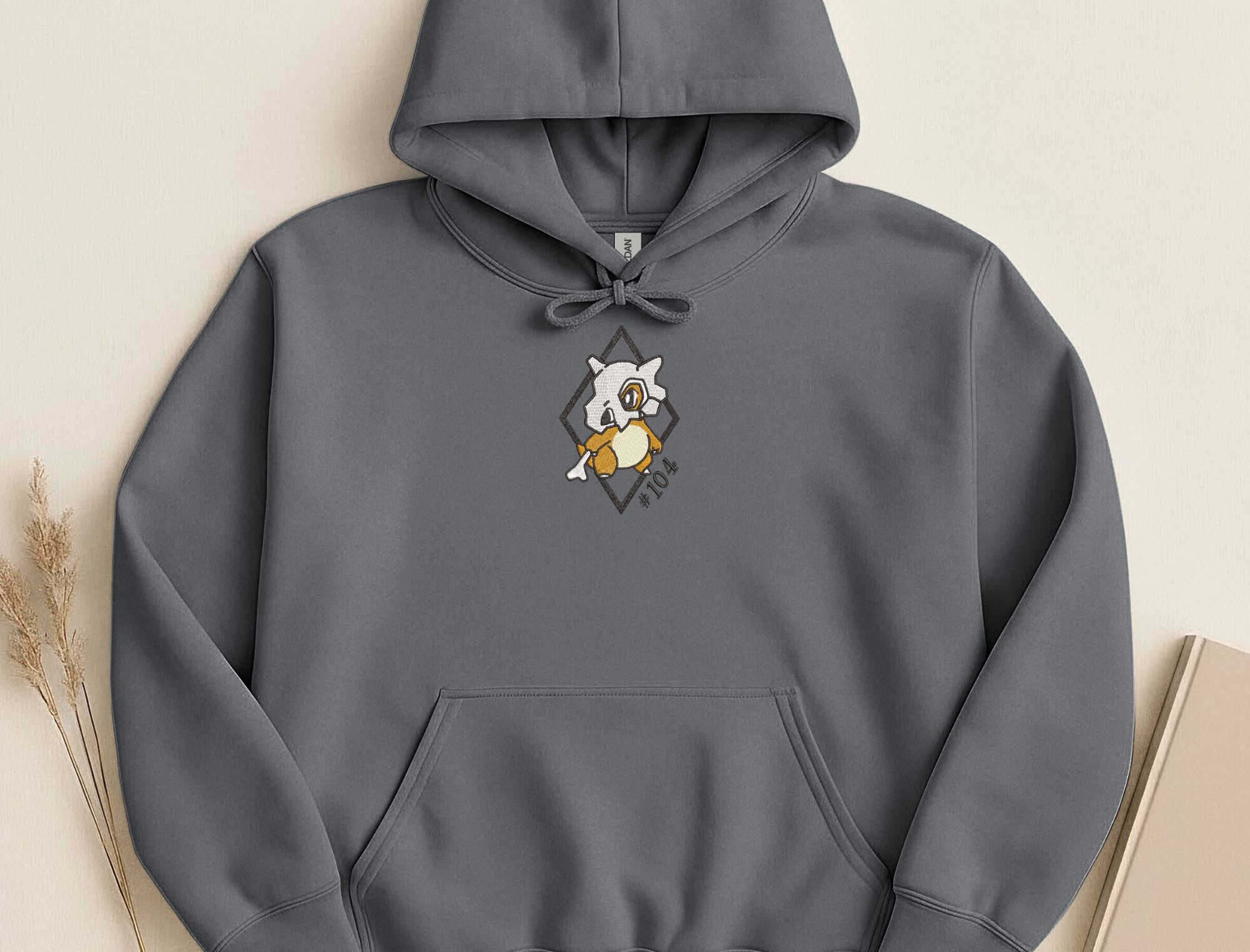 Cubone Center Number Charcoal Hoodie