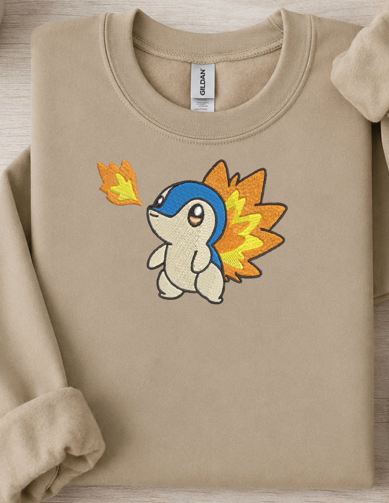 Cyndiquill Sand Crew Neck Sweater
