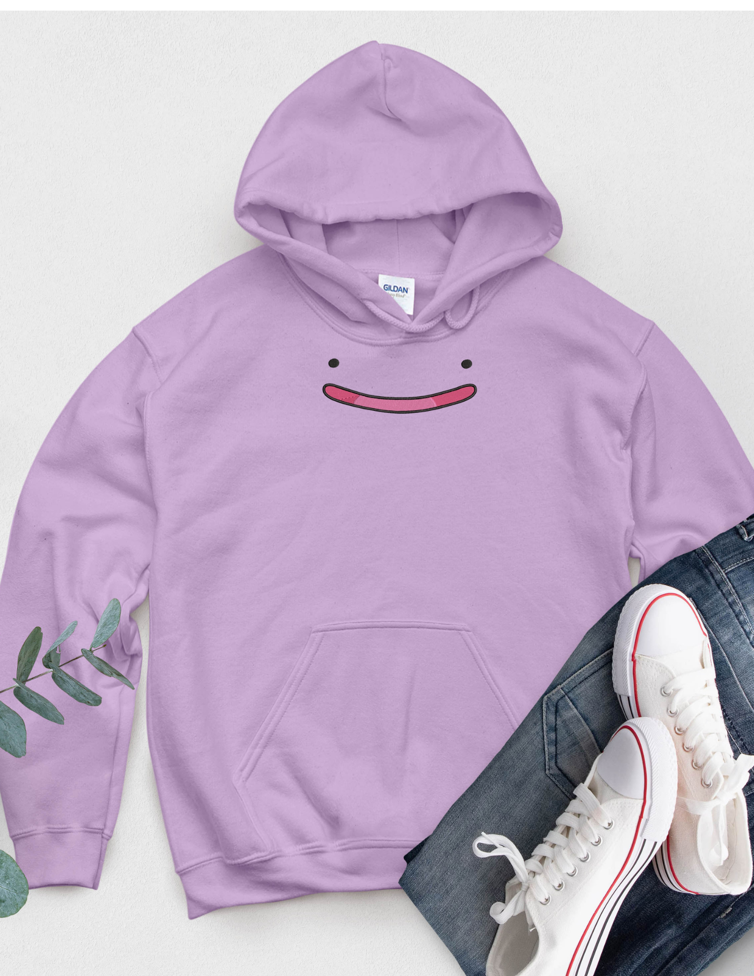 Ditto Face Orchid Hoodie