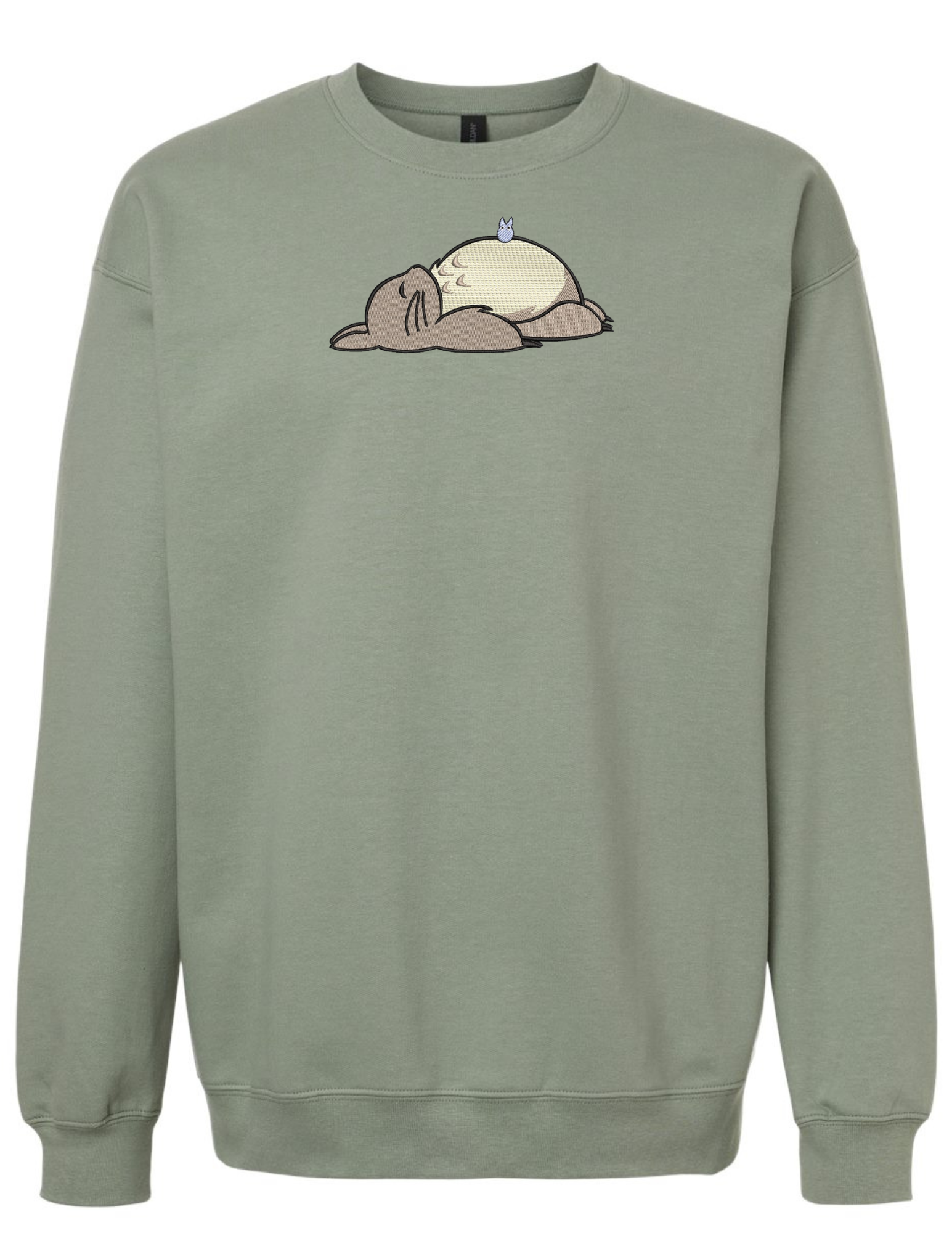 Sleeping Totoro Crew Neck Sage