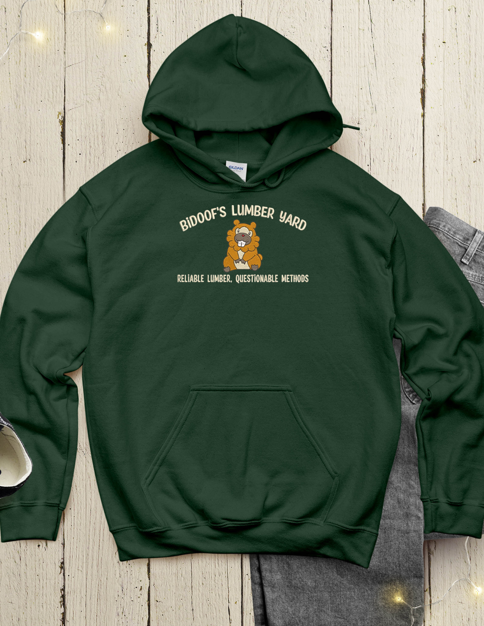 Bidoof's Lumber Yard Forest Hoodie
