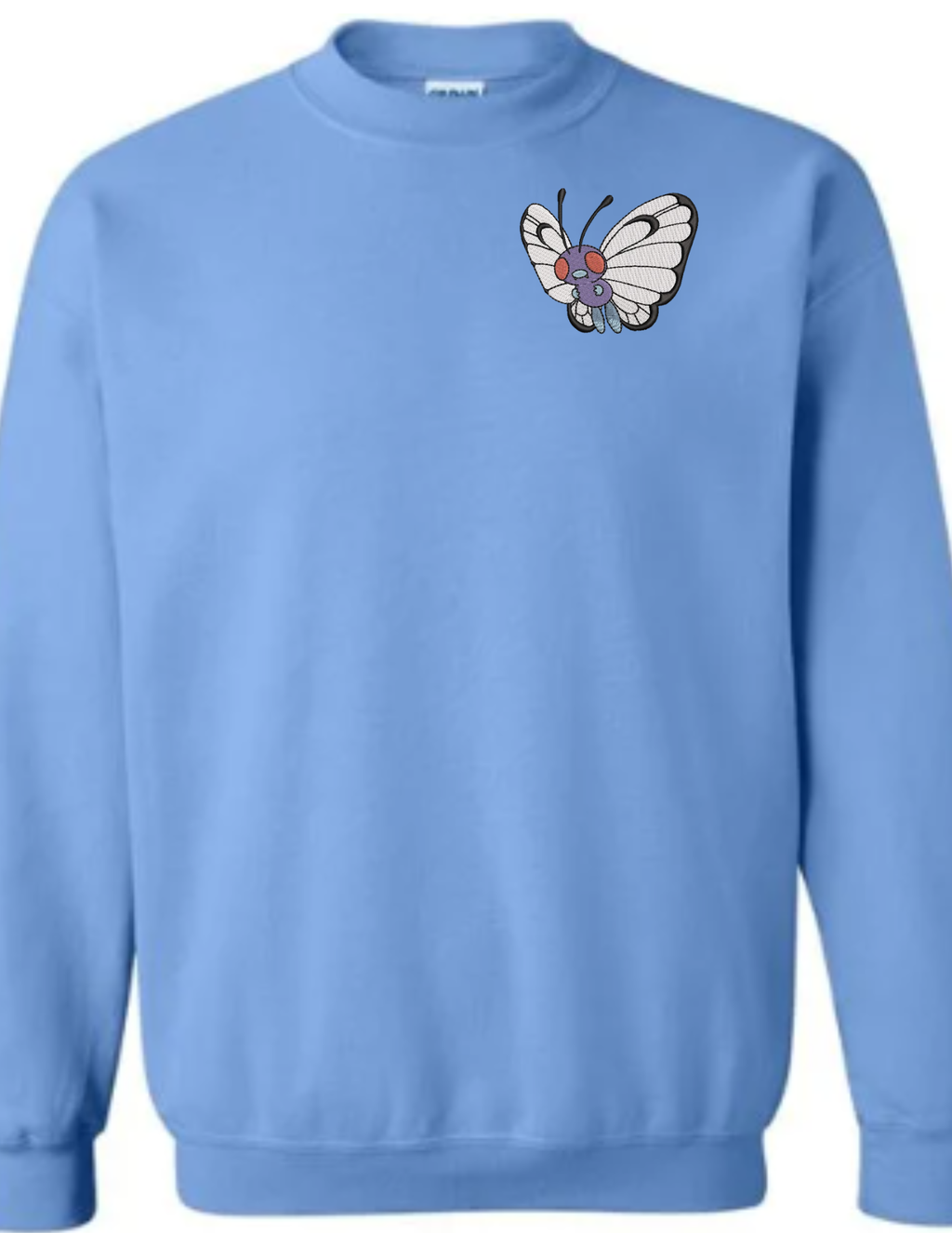 Butterfree Pocket Blue Crew Neck Sweater