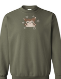 Furret Green Center Crew Neck Sweater
